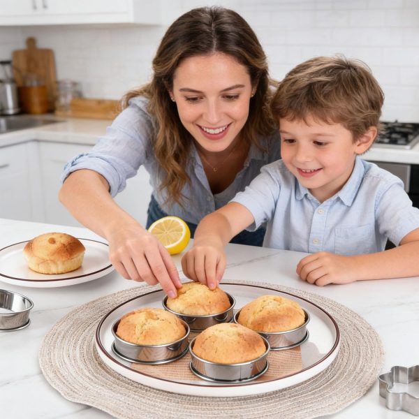 DATANYA English Muffin Rings Stainless Steel Baking Set-6