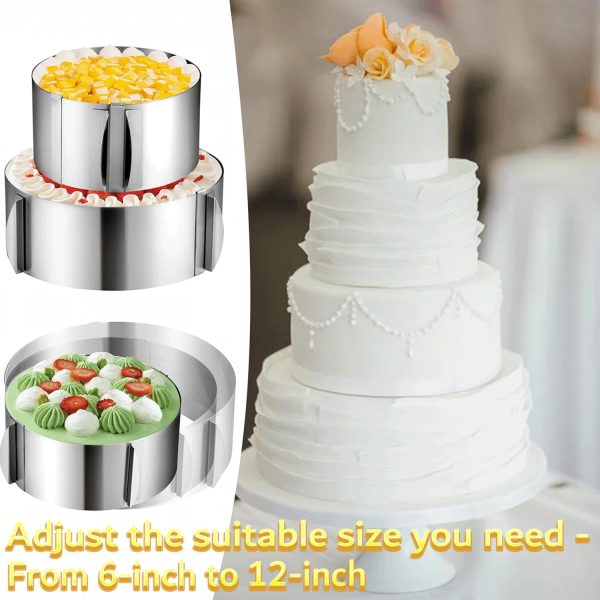 DATANYA Adjustable Cake Ring Stainless Steel Baking Tool-4
