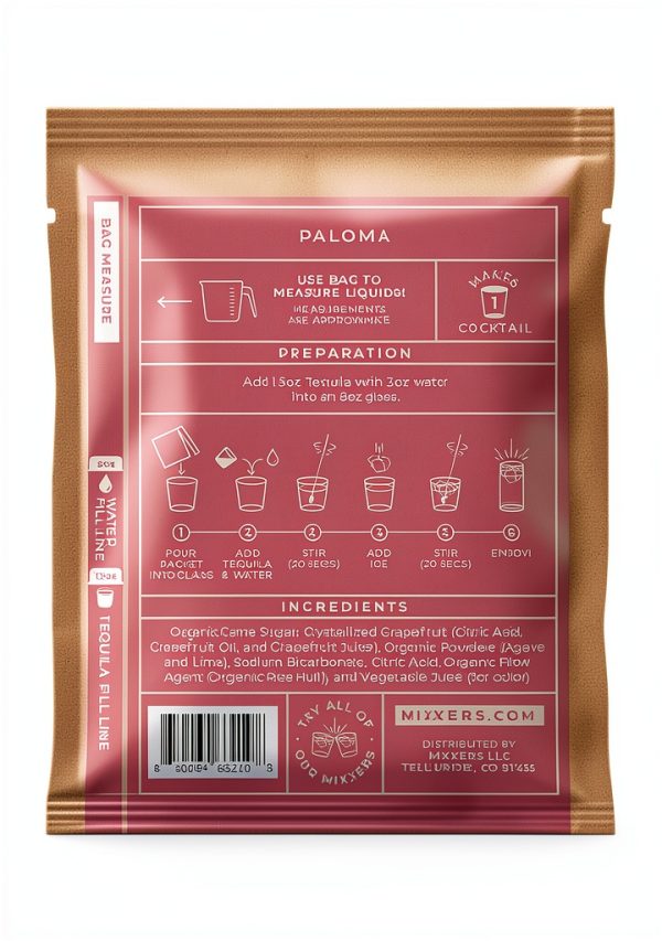 Mixxers Paloma Cocktail Mix Organic Non-GMO Mocktail Tequila-2