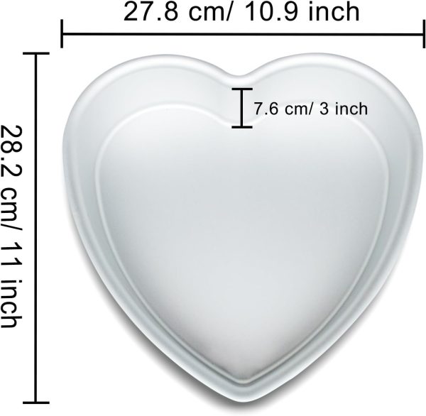 Heart Cake Pan Kefyixc Aluminum Baking Mold Oven Safe-1