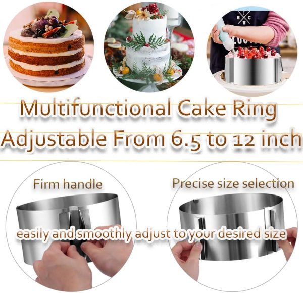 DATANYA Adjustable Cake Ring Stainless Steel Baking Tool-5