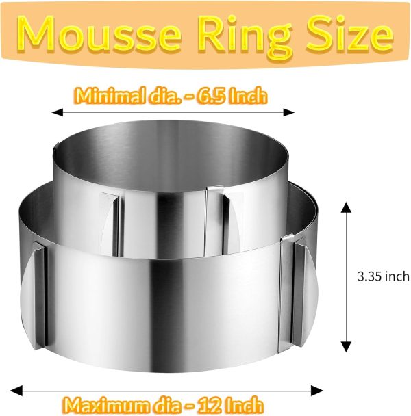 DATANYA Adjustable Cake Ring Stainless Steel Baking Tool-1