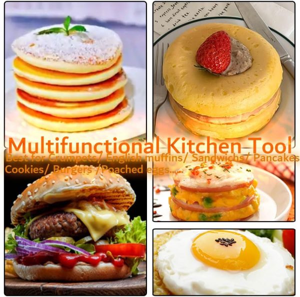 DATANYA English Muffin Rings Stainless Steel Baking Set-5