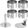 Guowall Stainless Steel Cake Ring Set 4 Inch 3 Inch Heart-6