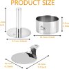Guowall Stainless Steel Cake Ring Set 4 Inch 3 Inch Heart-4