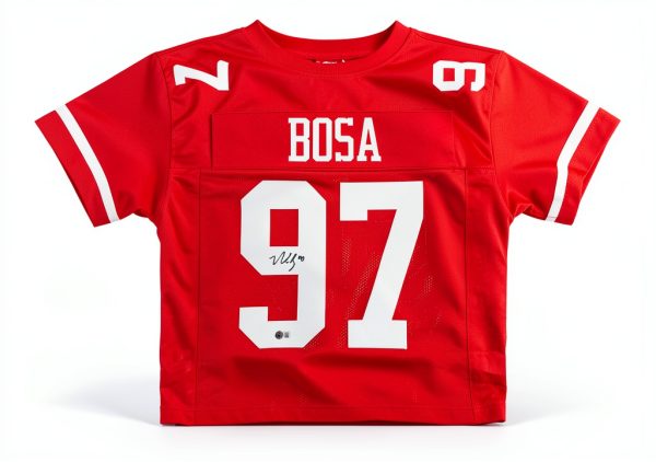 Nick Bosa Autographed Red Jersey Hand Signed Authentic-2