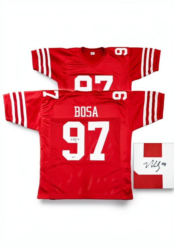 Nick Bosa Autographed Red Jersey Hand Signed Authentic-0